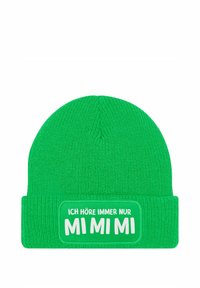 MoonWorks PATCH MIT SPRUCH MI AUFDRUCK - Beanie - grün