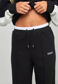 SIKSILK WIDE LEG - Teplákové kalhoty - black