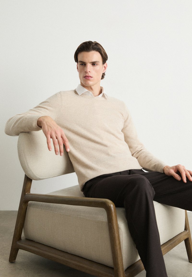 FROM FUTURE Strickpullover - beige mouline