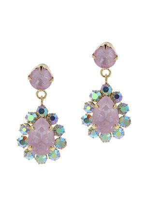 Earrings - gold  pink