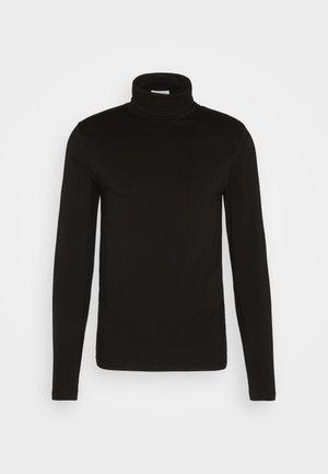 ROLL NECK TEE - Long sleeved top - black