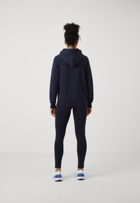 Champion ICONS FULL ZIP HOODIE SMALL LOGO - Felpa con zip - dark blue
