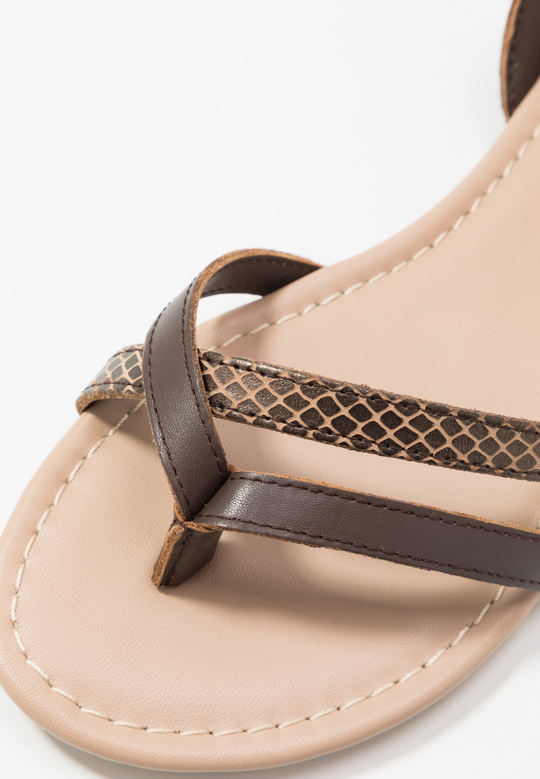 LEATHER tåsandaler brown LEATHER tåsandaler brown