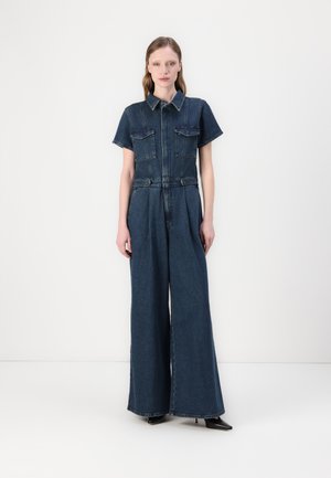 Good American FIT FOR SUCCESS PLEATED WIDE LEG - Combinaison - indigo