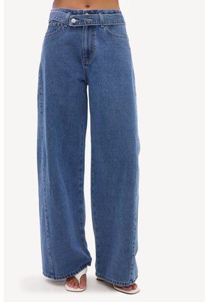 LOAVIES, MEADOW MELODY - Wide Leg - blue dark   denim