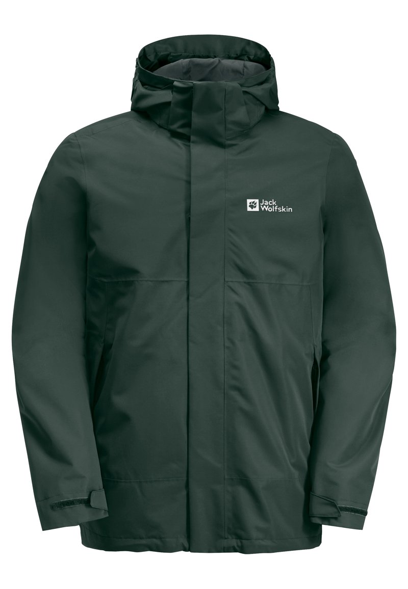 Jack Wolfskin LUNTAL - Regenjas - black olive