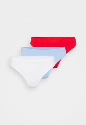 ONLVICKY THONG 3 PACK - Thong - bright white/light blue/high risk red