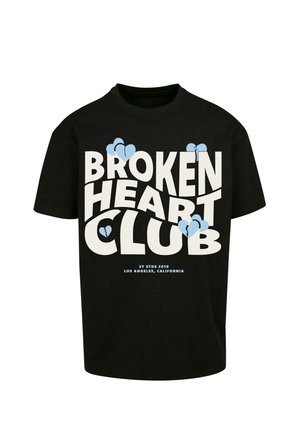 2Y Studios, BROKEN HEART  TEE - Tričko s potlačou - black