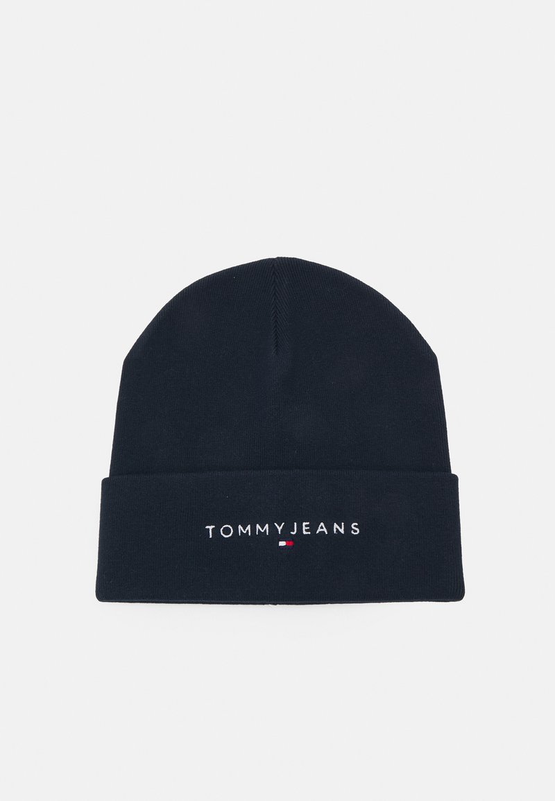 Tommy Jeans LINEAR LOGO BEANIE UNISEX - Gorro - dark night navy