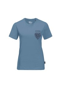 DISCOVER HEART - Sport T-shirt - blue