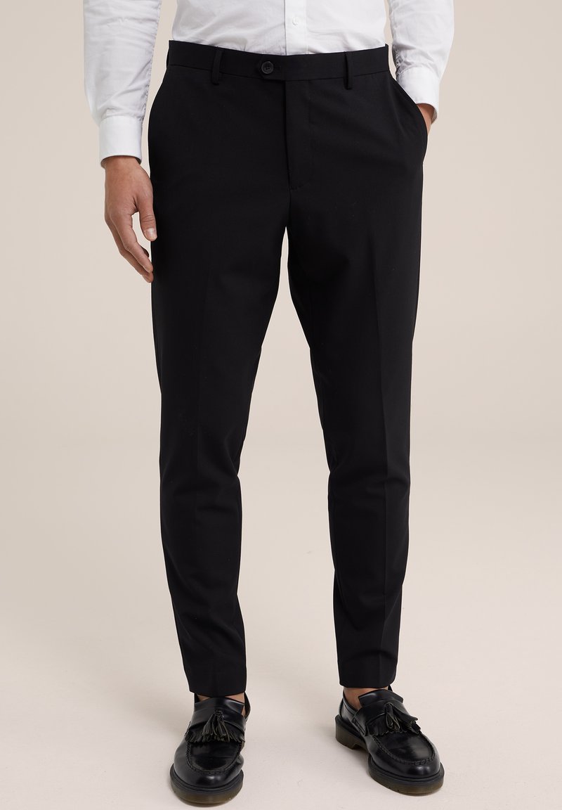 WE Fashion THE FLEX SUIT - Kostiuminės kelnės - black