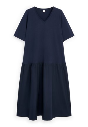 ARKET, ARKET V-NECK MIDI DRESS - Jurk - navy