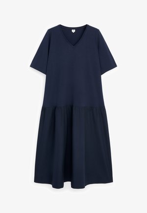 ARKET, ARKET V-NECK MIDI DRESS - Vestito casual - navy