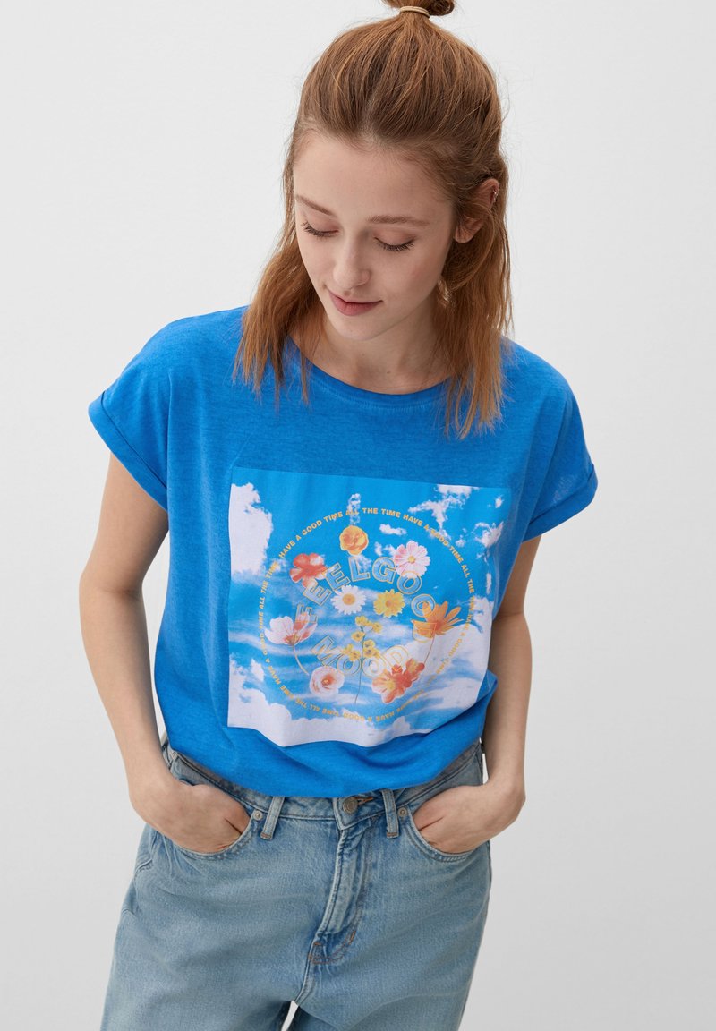 QS T-shirt basic - dark blue/blu scuro - (Second hand