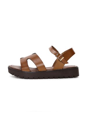 Sandalen met plateauzool - light brown