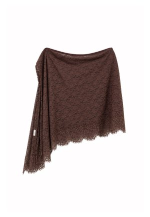 OH APRIL, PHELIA LACE WRAP SKIRT - A-lijn rok - dark brown