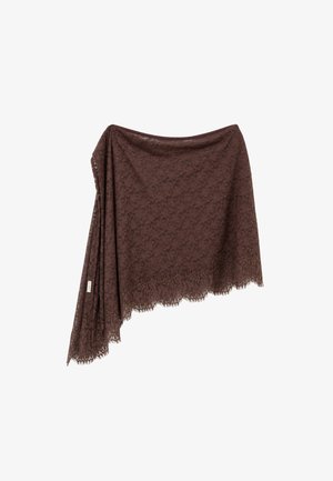 OH APRIL, PHELIA LACE WRAP SKIRT - Jupe trapèze - dark brown