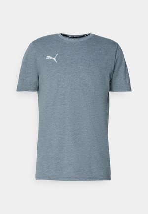Light grey short-sleeve t-shirt made of soft fabric. Features a crew neck and a small white Puma logo on the left side.