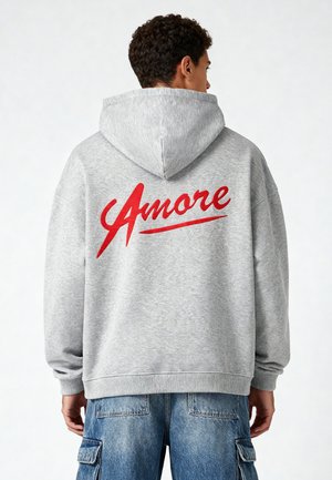 AMORE BACK EMBROIDERY - Mikina - mottled grey