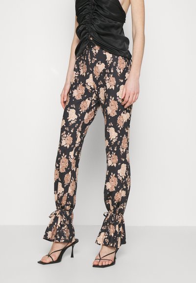 ROKH TIE HEM TROUSERS - Παντελόνι - black