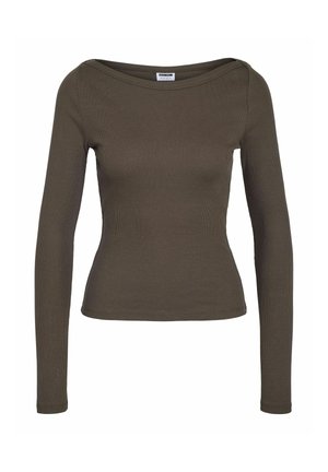 Noisy May, TOP NMMAYA BOATNECK - T-shirt à manches longues - chocolate brown