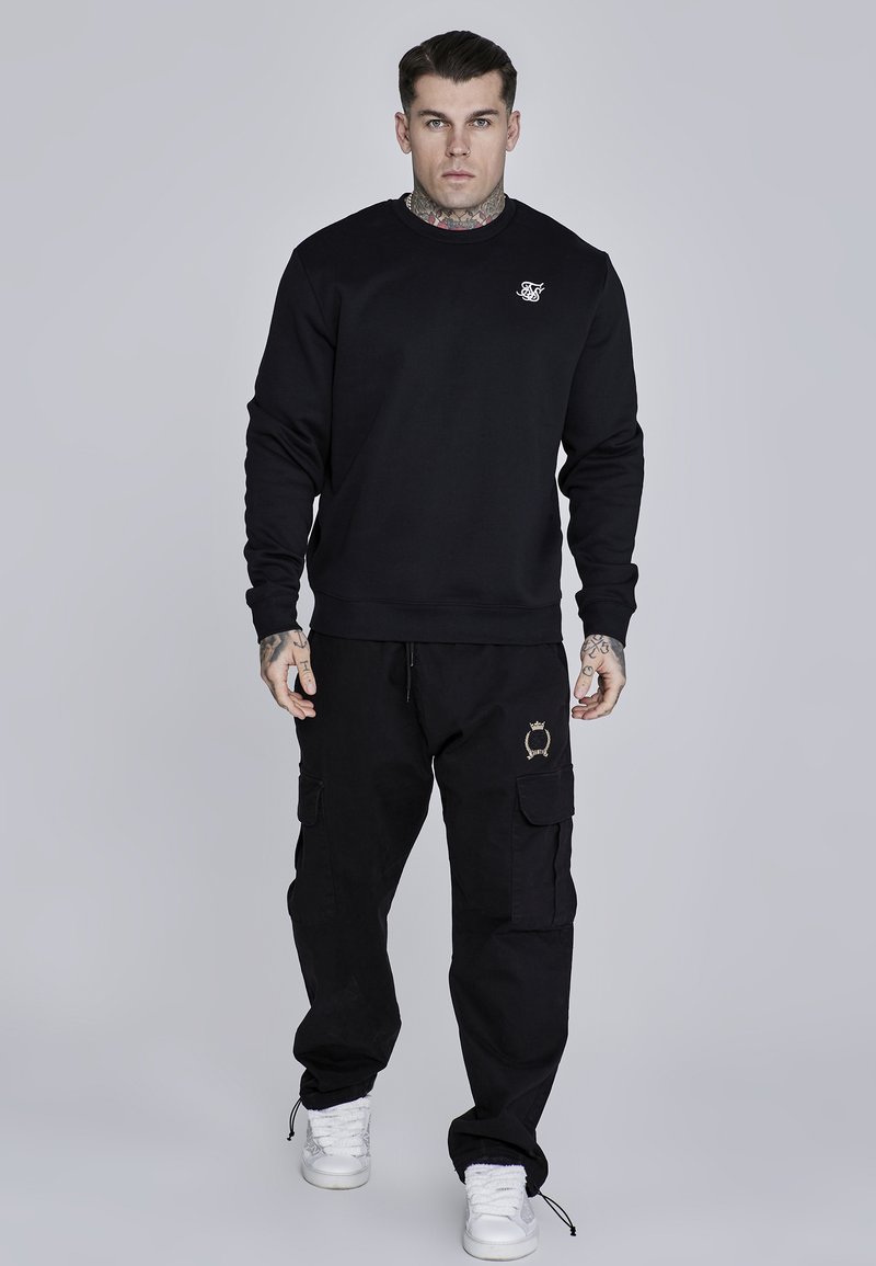 Felpa SikSilk Uomo Nera Con Cerniera Laterale, Effetto Olio, Taglia M - Comoda E Di Tendenza