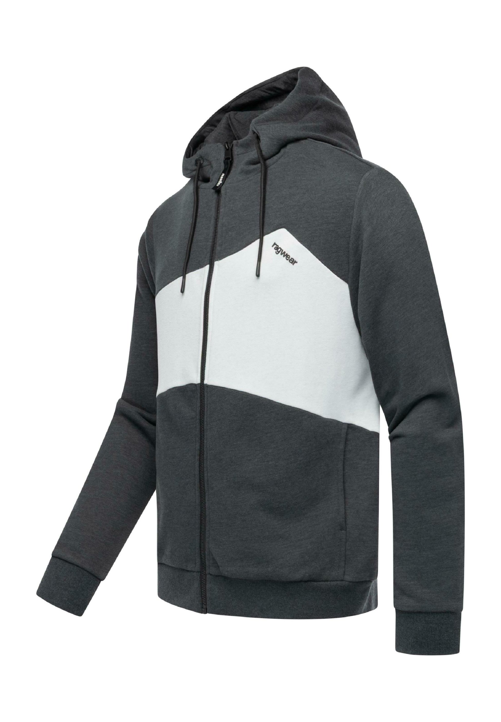 Spitzbub Herren Sweatjacke Mit Kapuze – Graue Zip-Jacke Mit Raglan-Ärmeln & Seitentaschen