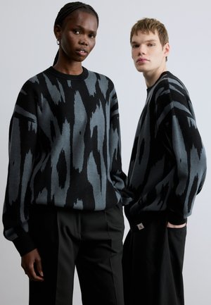 ABSTRACT JACQUARD UNISEX - Trui - harlem night blue