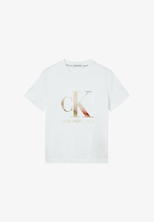 BONDED BLURRED TEE - Camiseta estampada - bright white