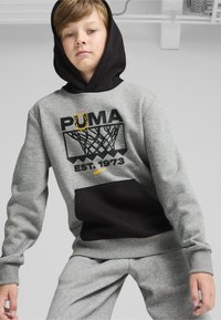 Puma WINNING SHOT - Felpa con cappuccio - medium gray heather