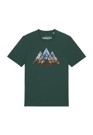 watapparel, GEOMETRIC LANDSCAPE UNISEX - T-Shirt print - glazed green