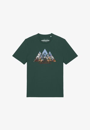 watapparel, GEOMETRIC LANDSCAPE UNISEX - T-Shirt print - glazed green