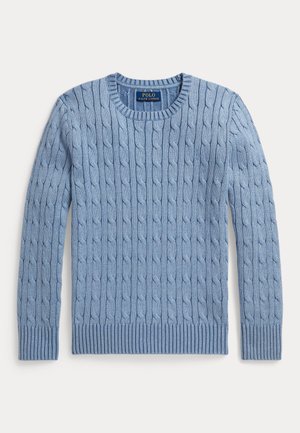 CABLE-KNIT COTTON SWEATER 7-14Y - Pulóver - blue heather