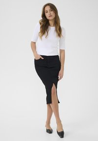 Kaffe Jupe crayon - black deep