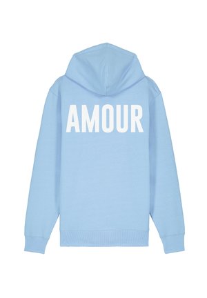 AMOURTEXT BACK EMBROIDERY - Felpa con zip - blue
