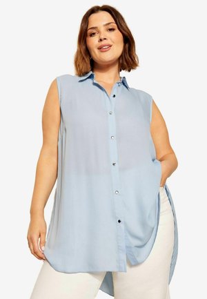 SLEEVELESS PLEATED - Top - blue