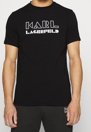 T-shirt med print - black