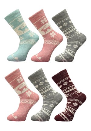 NORWEGER 6ER PACK        - Socken - hell-blau   rosa   grau