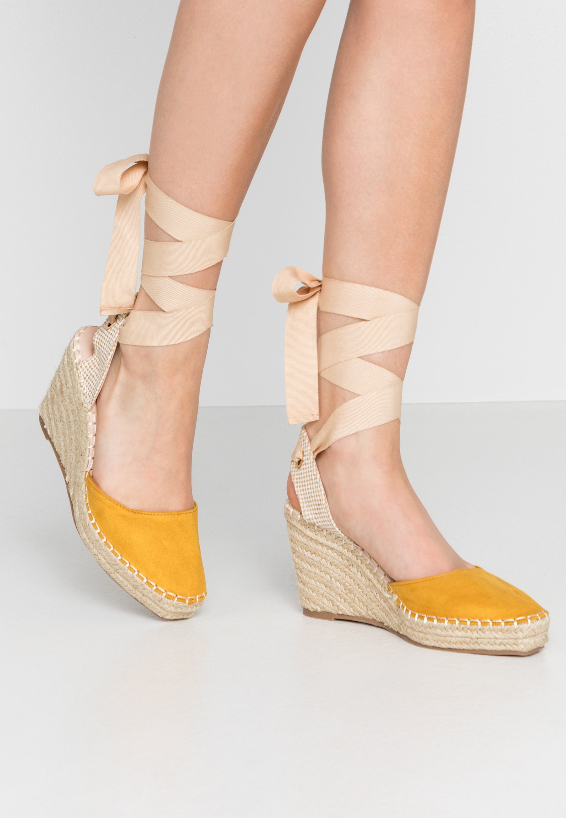 yellow heeled sandals uk