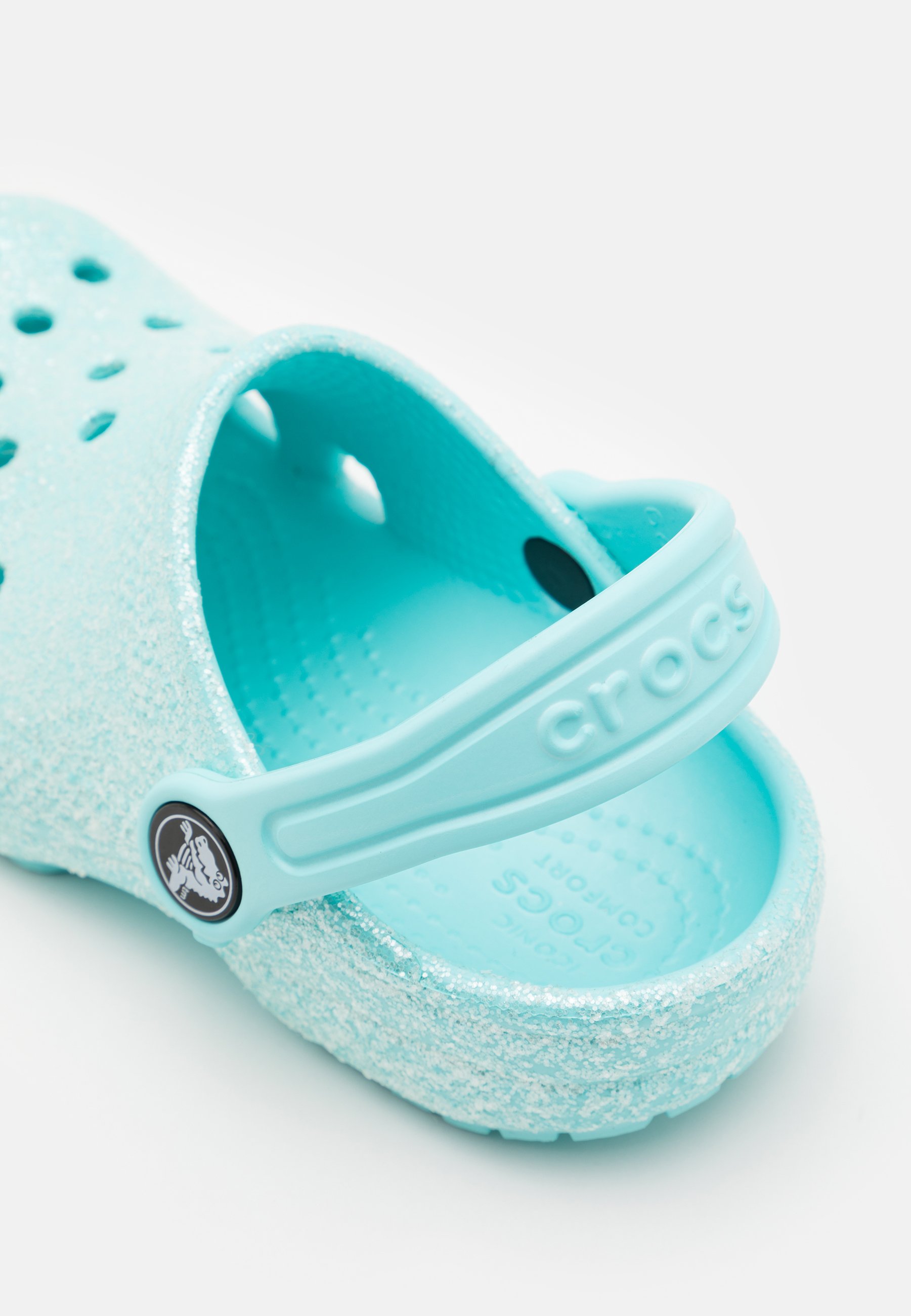 light blue fluffy crocs