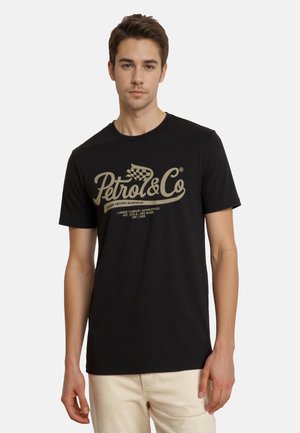T-shirt print - deep black 9111