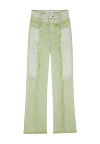 Flared jeans - light green