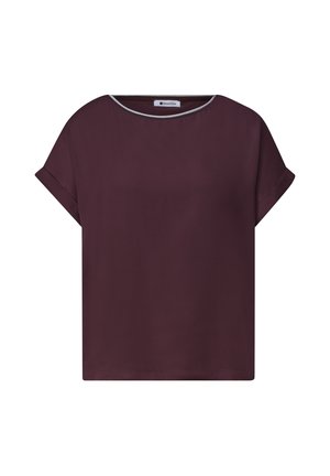 Street One, 2-IN-1 SHIRT AUS CHIFFON MIT BOAT NECK - Bluse - rustic rouge