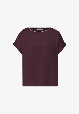 Street One, 2-IN-1 CHIFFON SHIRT WITH BOAT NECK - Blouse - rustic rouge