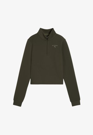 HYROX CLOUDSPUN 1/4 ZIP - Sudadera - dark olive