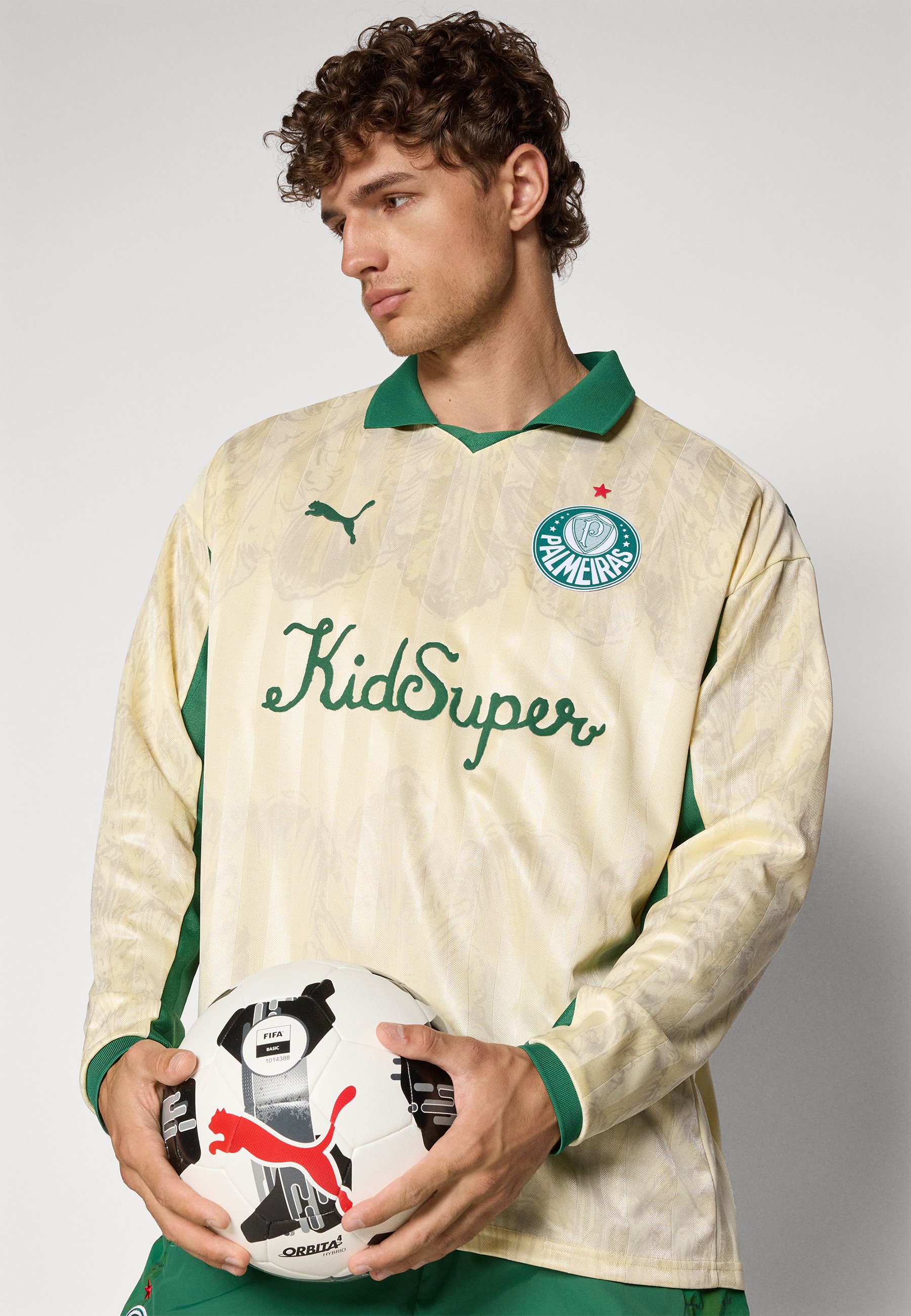 Puma KIDSUPER PALMEIRAS LS RETRO SHIRT - Club wear - creamy