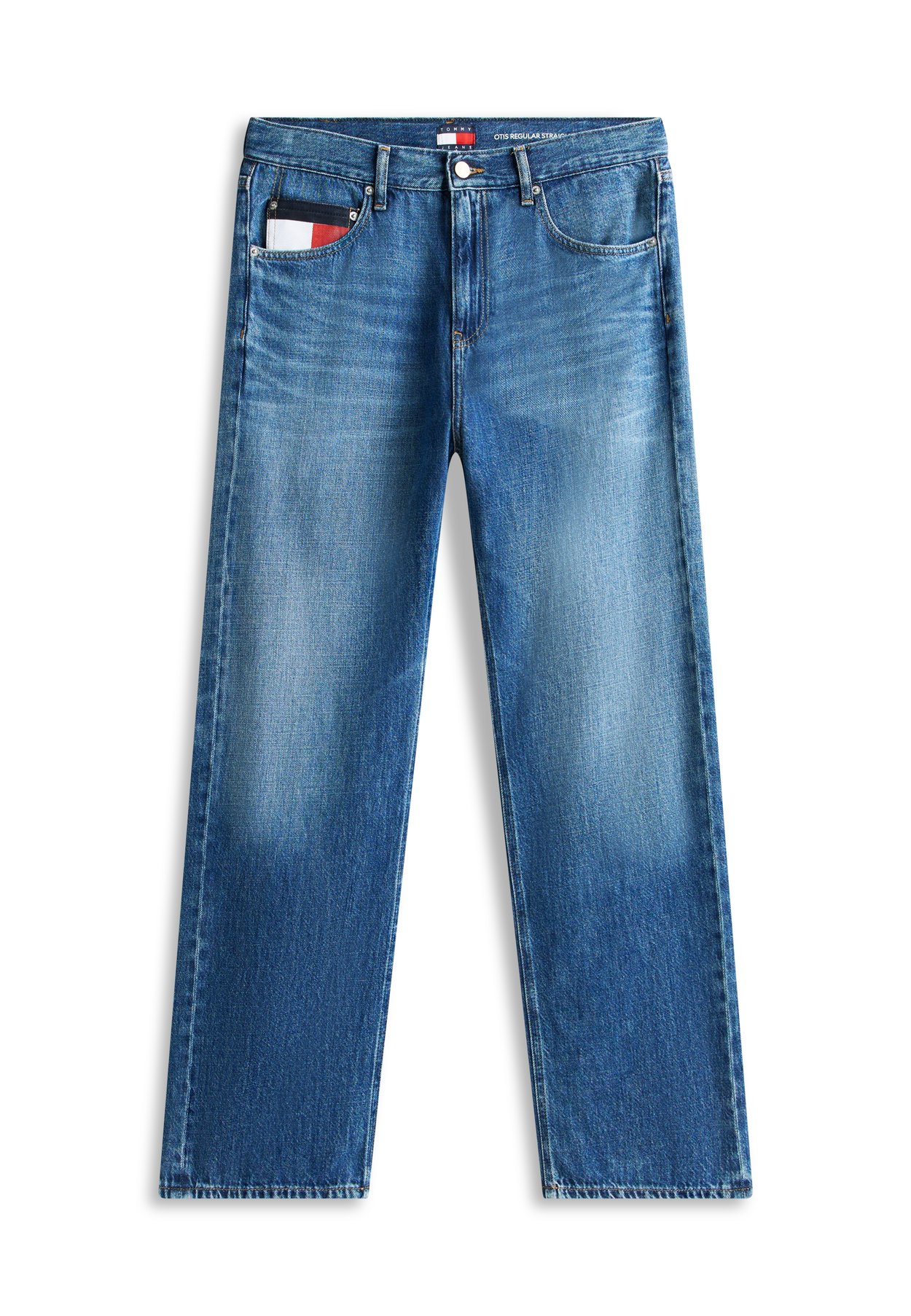 OTIS COLOUR-BLOCKED POCKET REGULAR STRAIGHT LEG JEANS