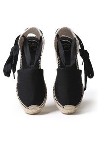 VALENCIA - Sandaletter med kilklack - black