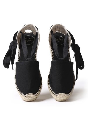 VALENCIA - Sandaletter med kilklack - black