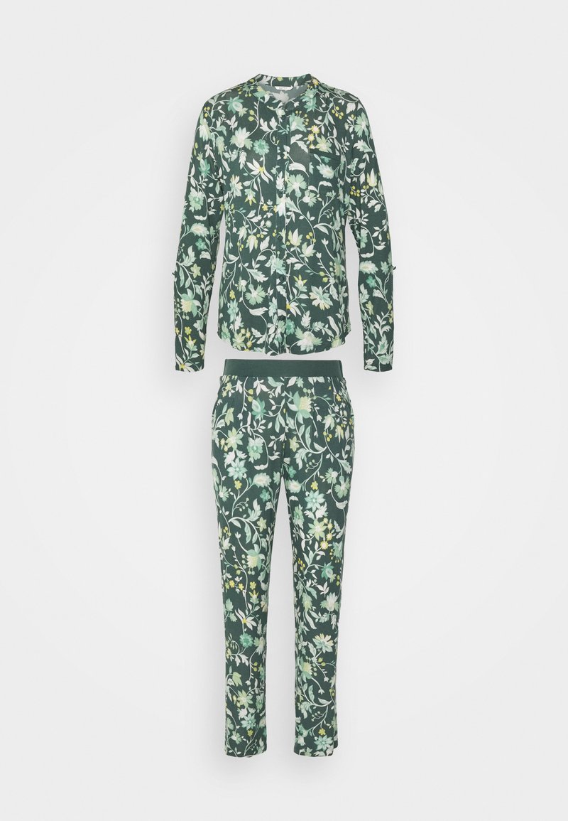 Damen Nachthemden | Esprit ROAD PRINT LONG PANTS Nachtwäsche Set dark teal green/grün - KP36838 Damen Nachthemden | Esprit ROAD PRINT LONG PANTS Nachtwäsche Set dark teal green/grün - KP36838
